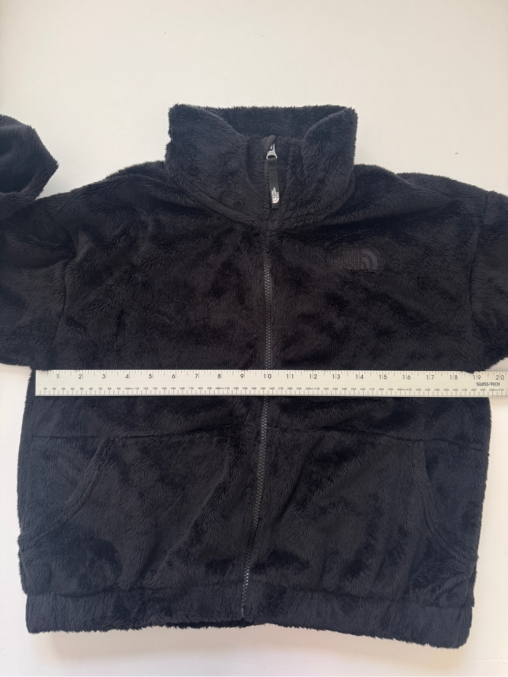 The North Face Kids Osolita Fleece Pile Fuzzy Jacket Coat Full Zip Black Sz XL - Picture 6 of 13
